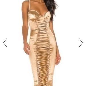 Nookie brand new Gold bodycon dress in M chin dropping!💕🙌🏻